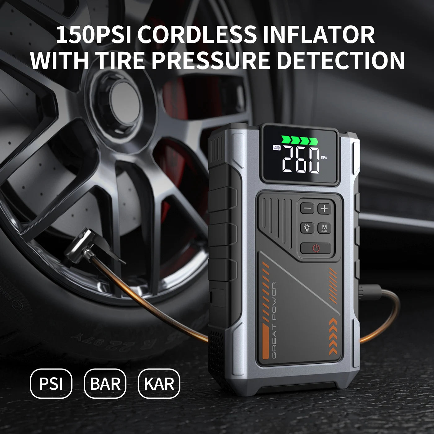 4-in-1 Portable Jump Starter - Start Dead Cars in Seconds